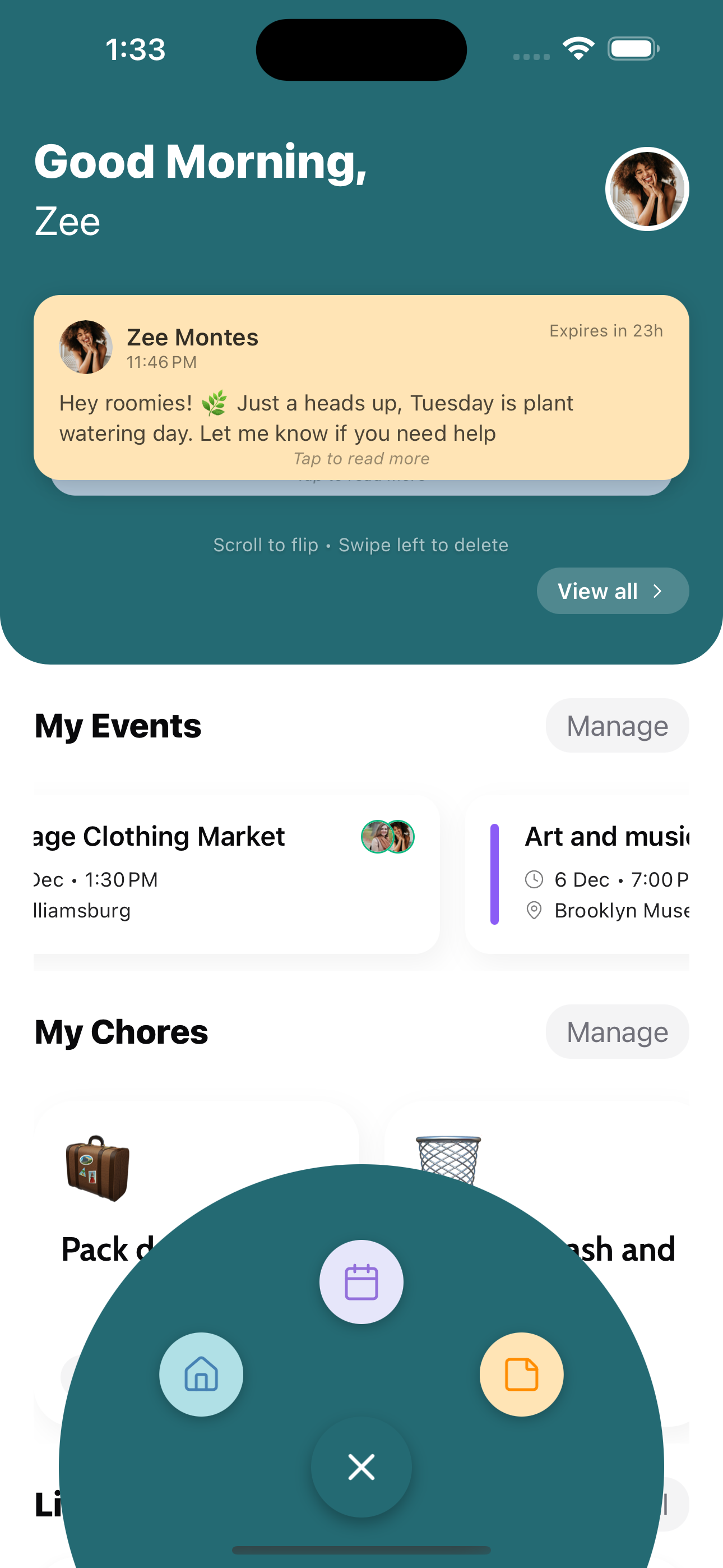 Roommy App Features Center